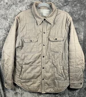 Save Khaki United SKU Quilted Jacket Mens L Olive Green USA Workwear Faded
